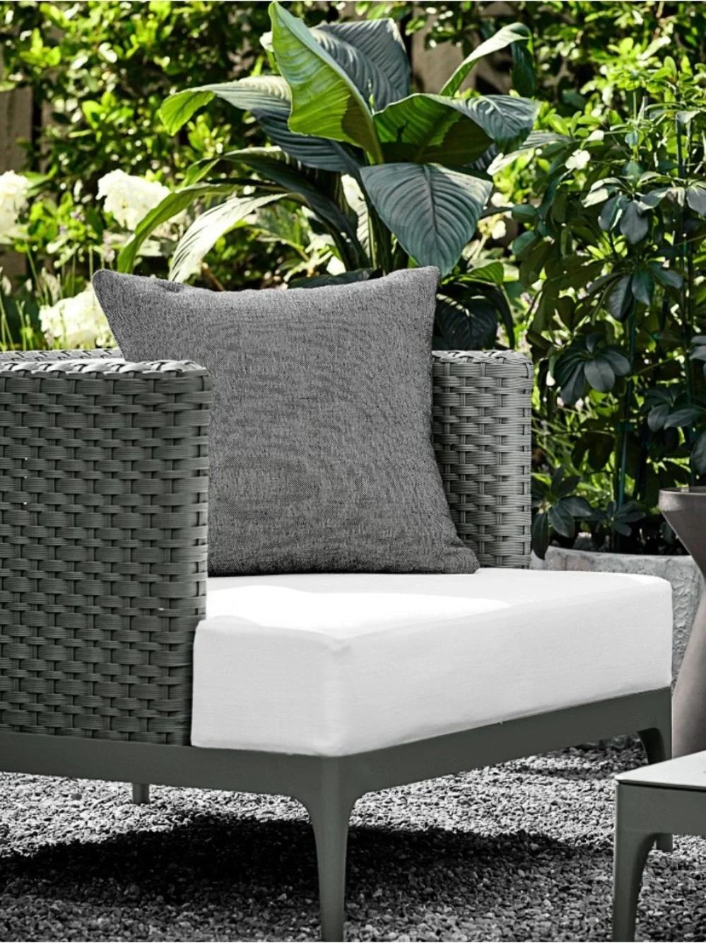 Williams Sonoma Daina outdoor pillow 20x20 Light Gray Linen Pillow Cover